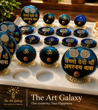 Temple and dargah ash and flower preservation Bhabhut (temple ash) and flowers from Vaishno Devi and Amarnath preserved in a resin keepsake